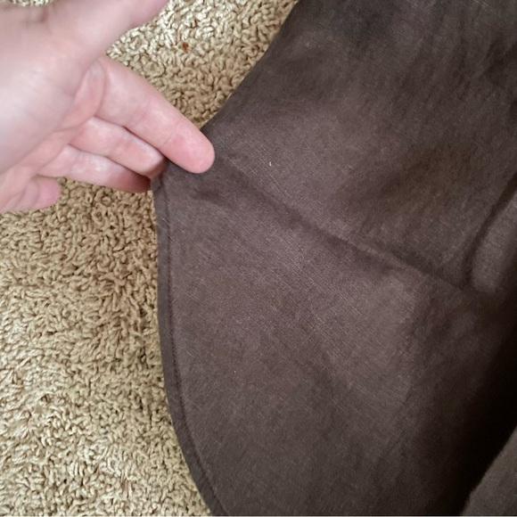 NWT J. Crew Capitaine shirt in Baird McNutt Irish linen brown size XXL - Picture 3 of 7